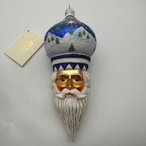 2002 Patricia Breen Nuit Noel Santa Mountains 6.88" Ornament